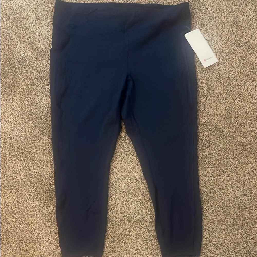 Lululemon Athletica Blue Leggings with Elastic Waistband